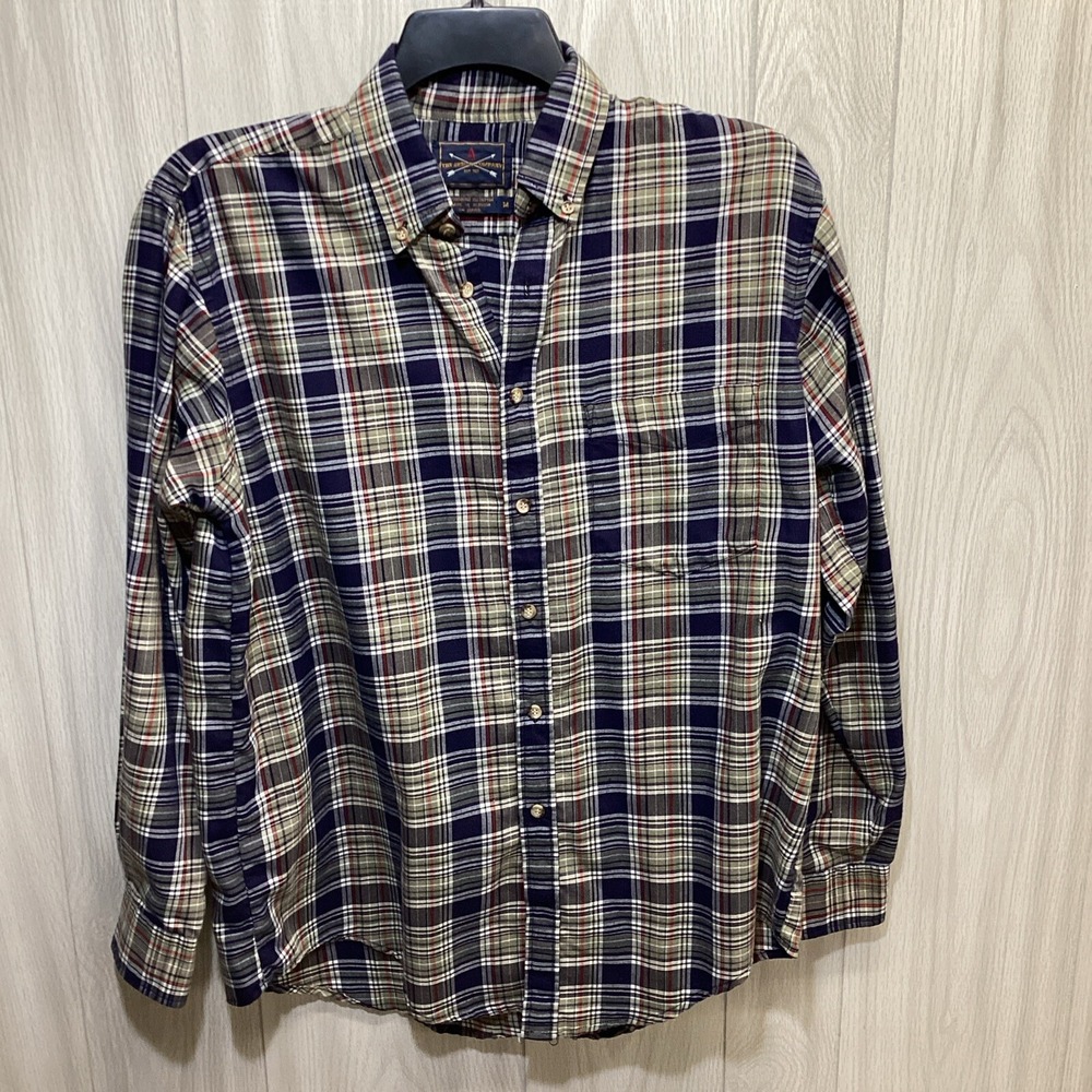 THE‎ ARROW COMPANY Men's (Size M) Long Sleeve Button Down Shirt Plaid Collared